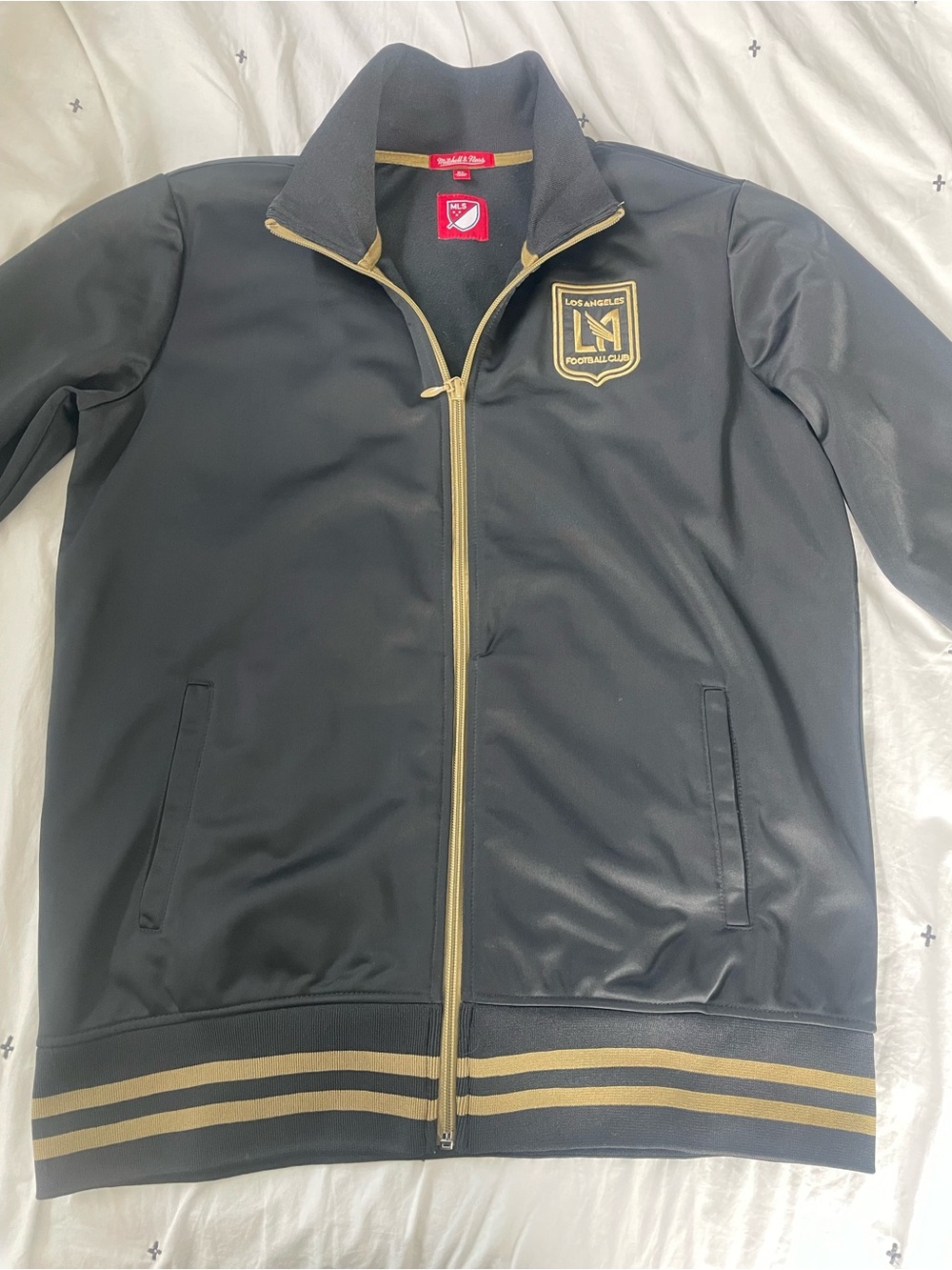 Mitchell & Ness Black and Gold LAFC Bomber Jacket
